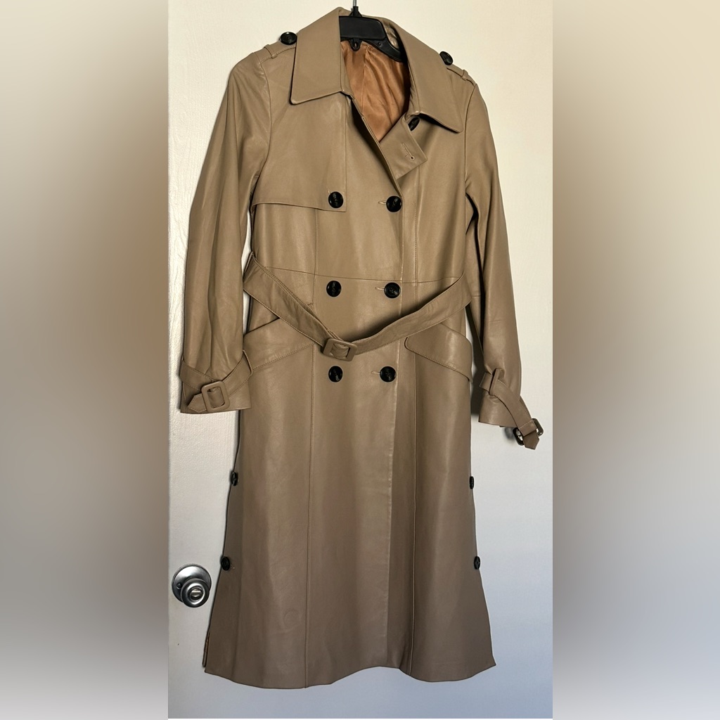 Nwot 100% Leather Trench Coat